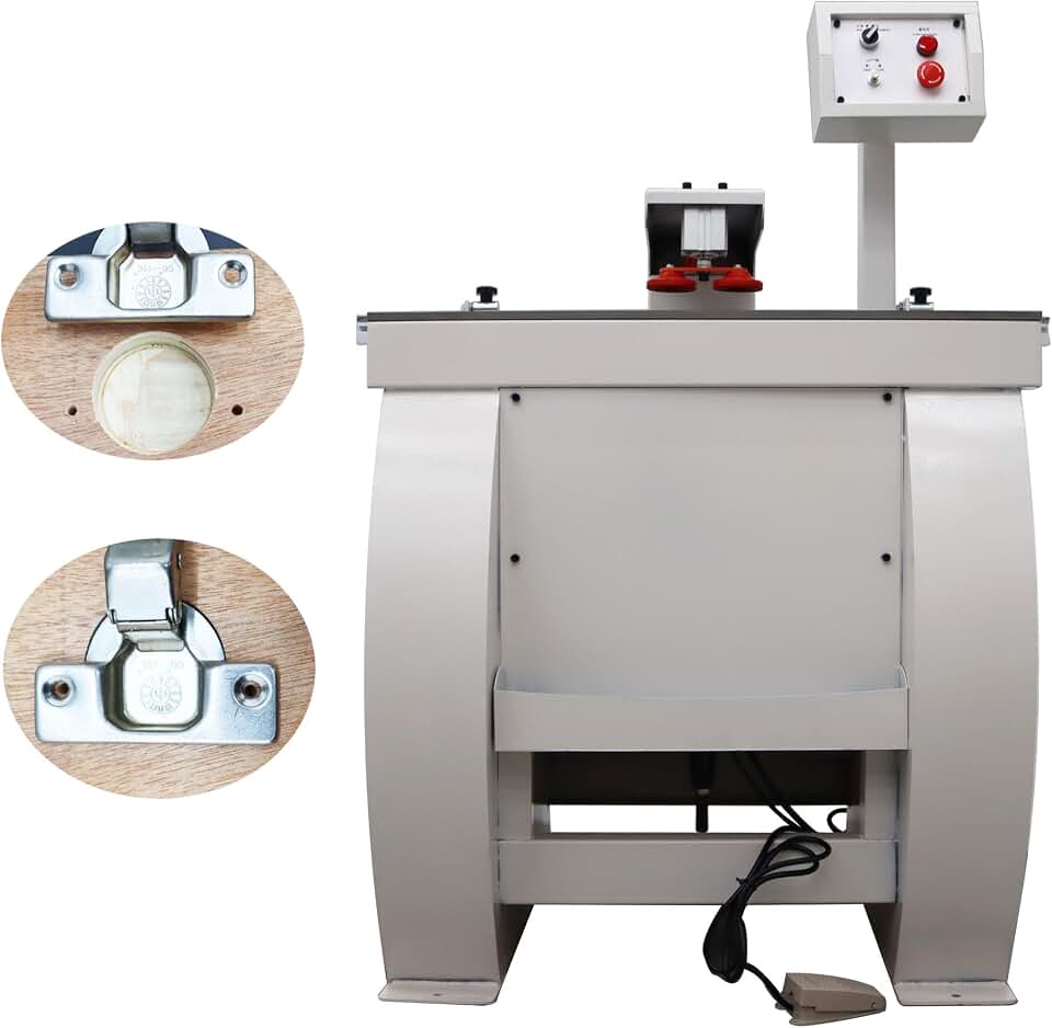 Pneumatic Dust-free Hinge Boring Insertion Machine Single Head Hinge Boring Drill Press Machine Woodworking Hinge Drilling Processing Machine Adjustable Punching Depth