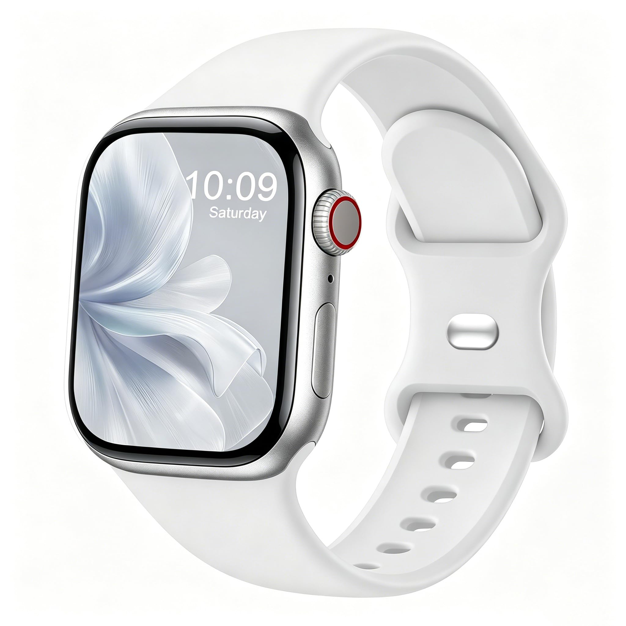 Photo 1 of CREFORT Sport Bands Compatible with Apple Watch Band Women Men 40mm 38mm 41mm 42mm 44mm 45mm 46mm 49mm ,Soft Wristband Waterproof Replacement Strap for iWatch Bands Series 11 10 9 8 7 6 5 4 3 2 1 SE Ultra White