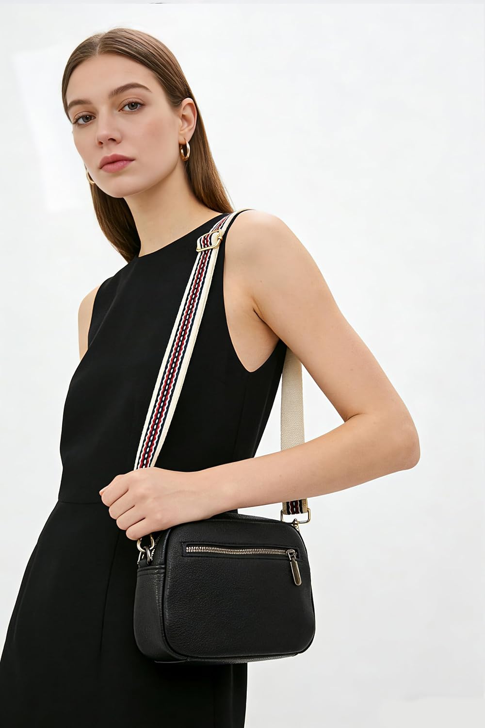 Crossbody Straps for Purses Wide Shoulder Strap Adjustable Replacement Guitar Style Strap for Shoulder Bags - Image 5