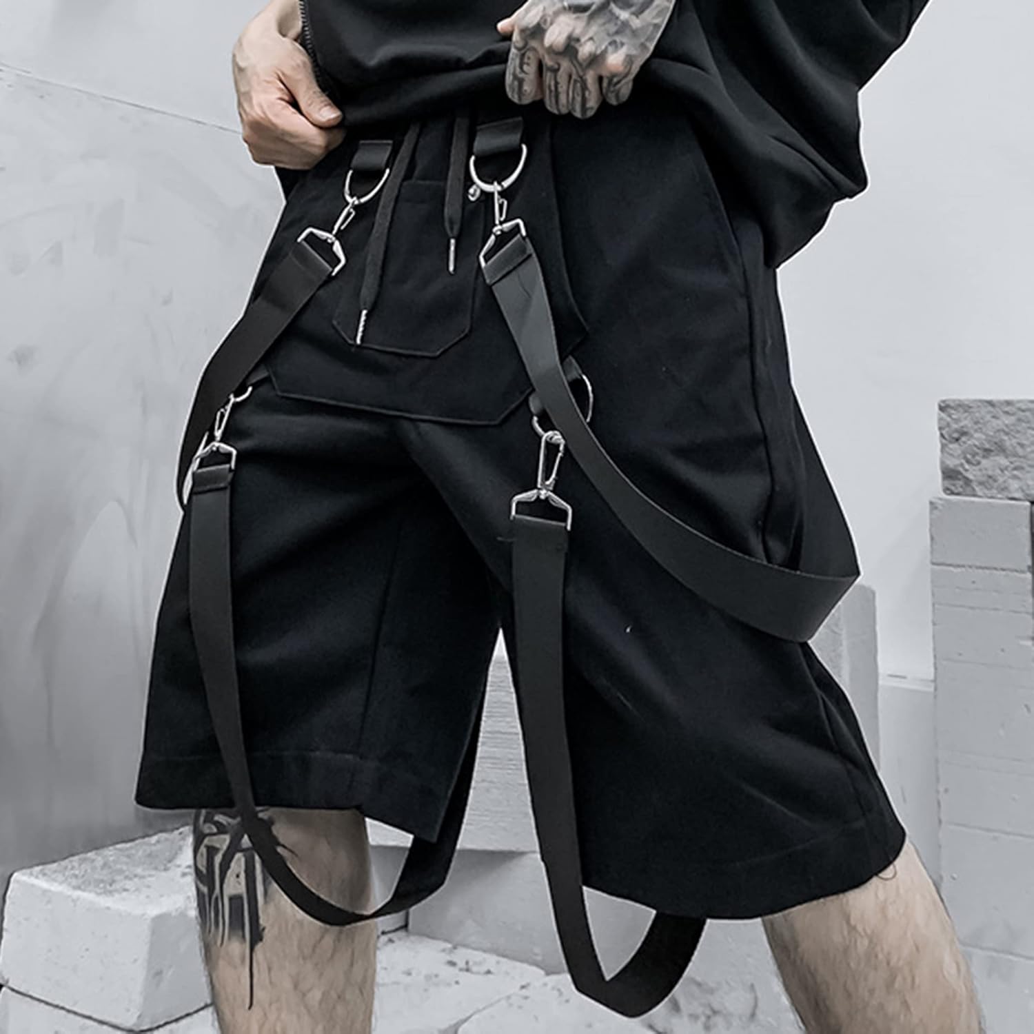 XYXIONGMAO Men's Shorts Techwear Sweatpants Slacks Hip Hop Streetwear Jogger Tactical Cargo Pants Overalls - Image 2