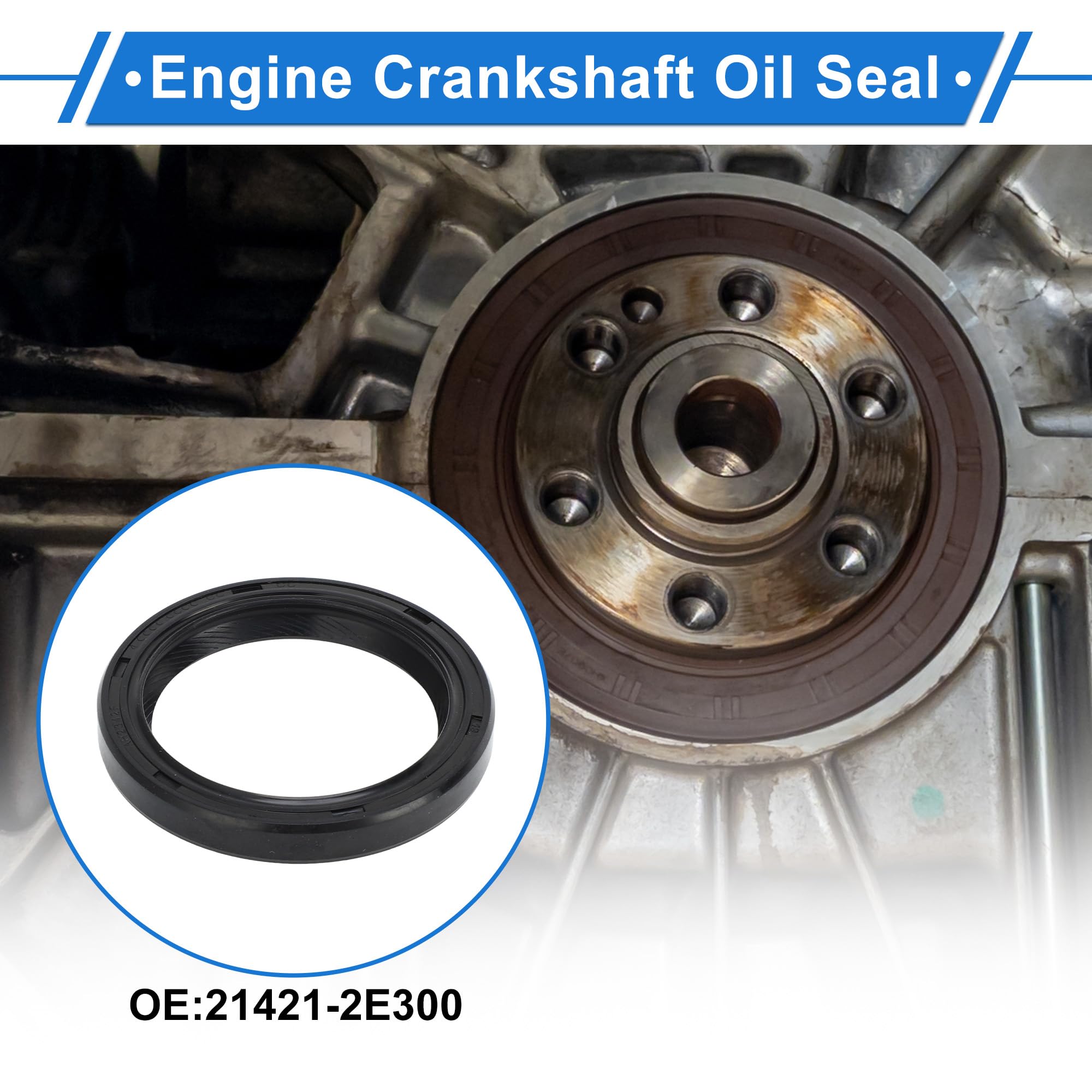 37.58x49mm Crank Seal 2142122020 FRONT GENUINE HYUNDAI KIA (21421-22020 ...
