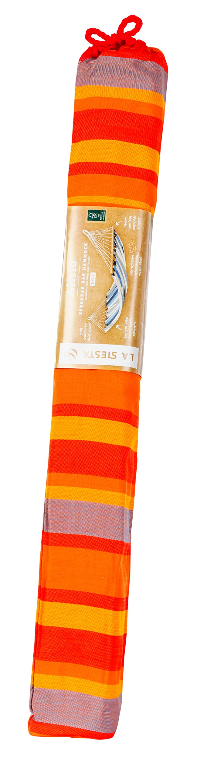 La Siesta® Alisio Toucan – Weather-Resistant Single Spreader Bar Hammock