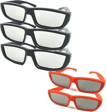 Bookishbunny 5 Pairs Solar Eclipse Viewers Plastic Glasses Sun Viewing ISO Certified, 3 Pairs Adult and 2 Pairs Kid