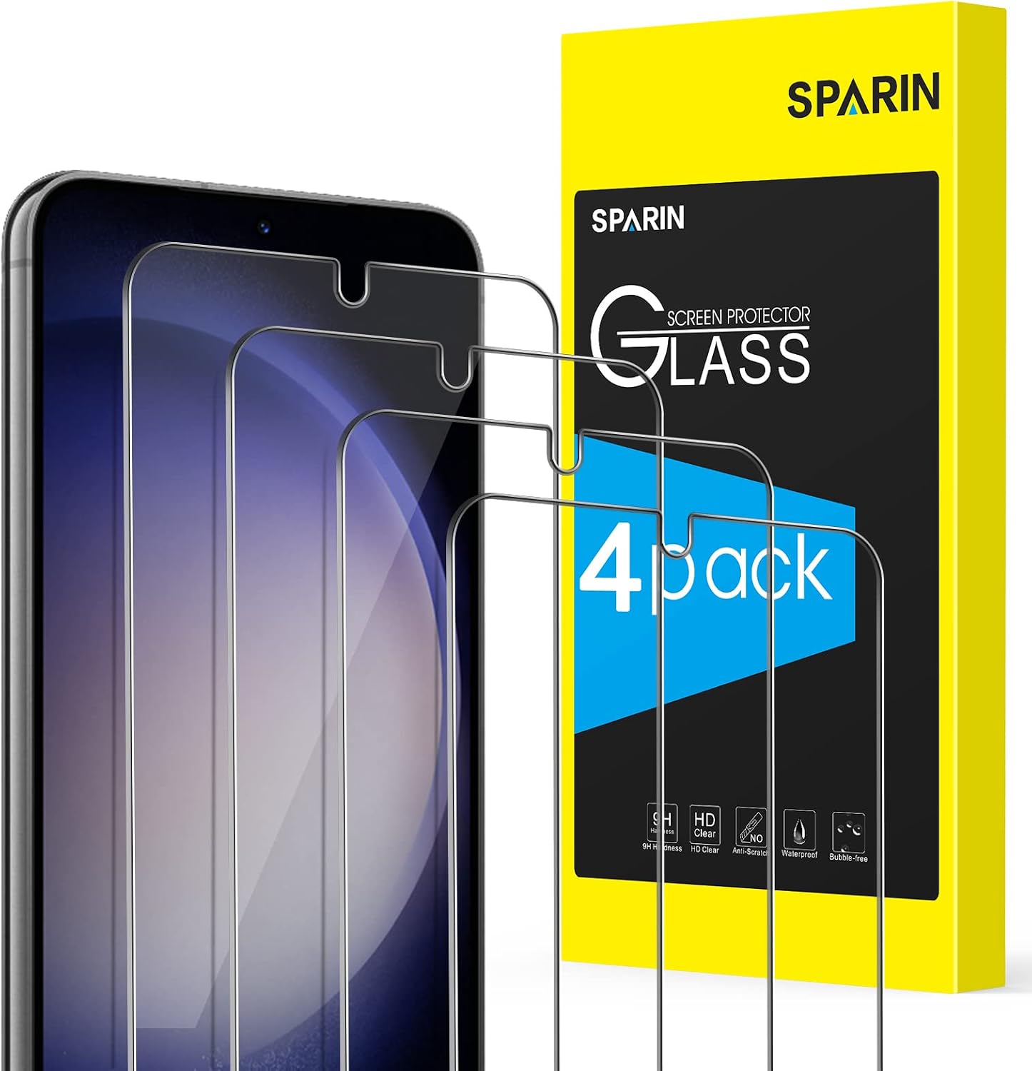 [4-Pack] SPARIN Screen Protector Compatible with Samsung Galaxy S21 6.2 Inch, Soft TPU Screen Protector/ Highly Support In-Display Fingerprint -Super Fast