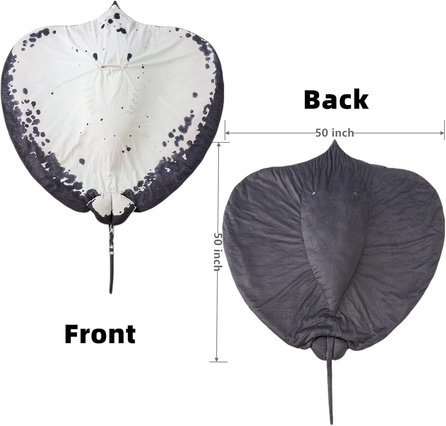 Manta Ray Stuffed Animal Stingray Blanket, Wearable Blanket, Manta Ray Plush Stuffed Stingray, Soft Cozy Ray Throw Cloak Wrap Gifts for Women Adults and Kids Christmas