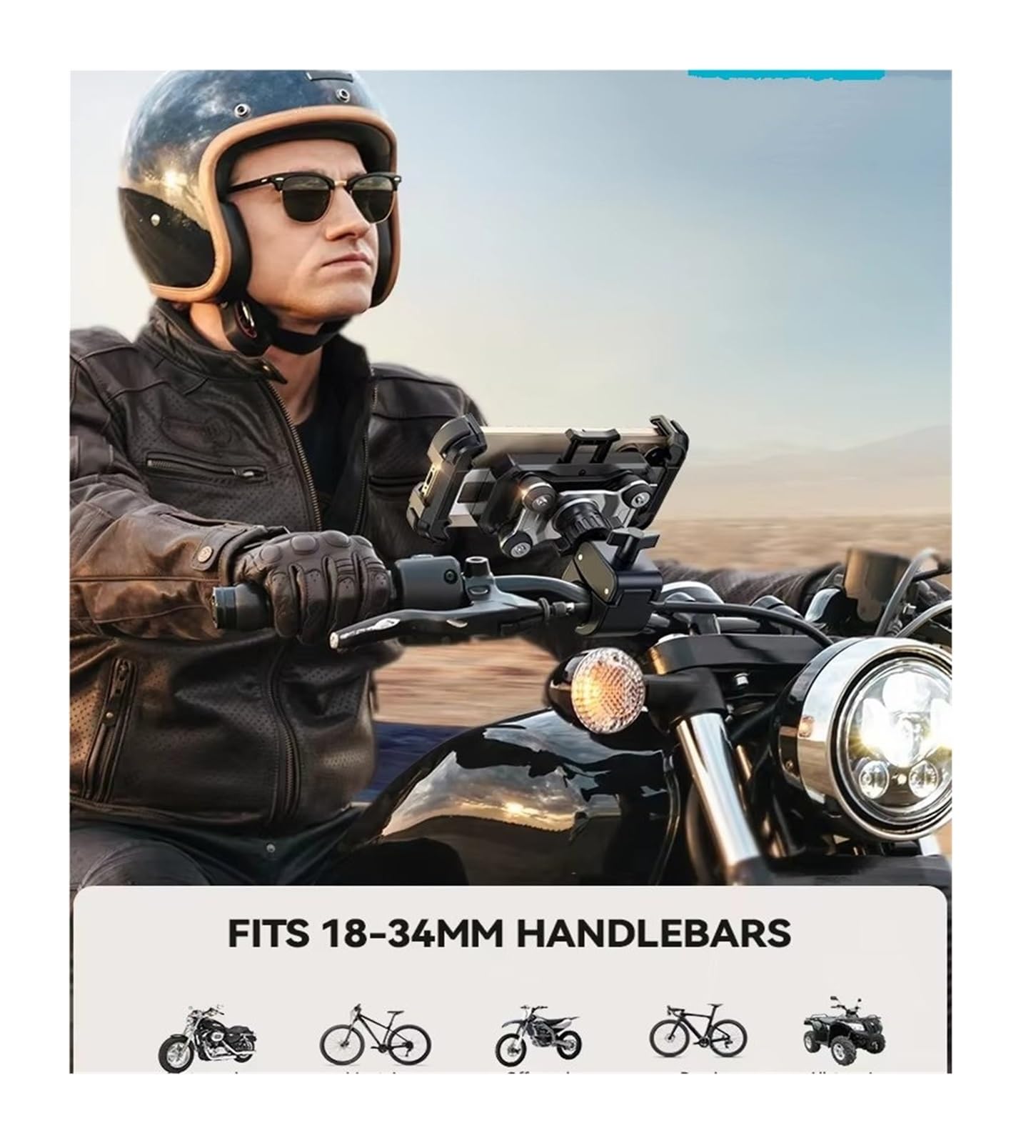 Staffa Navigazione GPS Supporto Per Telefono Da Moto Antivibrazione Manubrio Bici Per IPhone Per Telefoni 4,7-7" Supporto Gps Moto