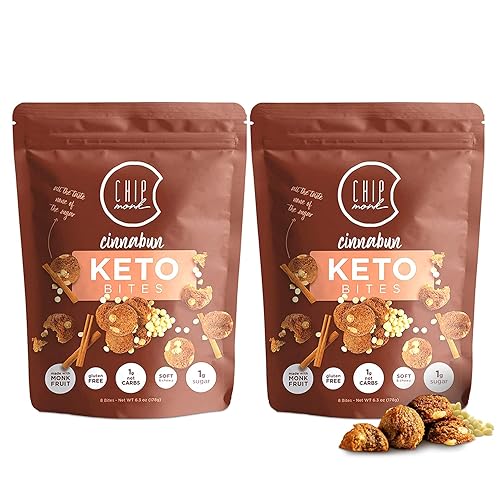 ChipMonk Bocaditos de galletas Keto, deliciosos, bajos en carbohidratos, aptos para diabéticos, 0.04 oz de carbohidratos netos, sin gluten, sin