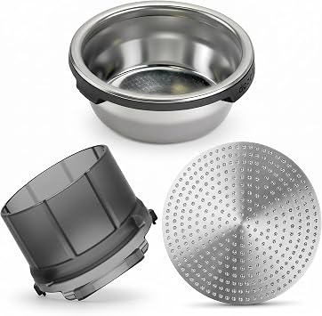 3 Set Double Cup Filter Basket & Portafilter Funnel & Espresso Puck Screen Combo Set Compatible with Ninja Luxe Espresso Coffee Machine ES601 ES655 for Coffee Lovers