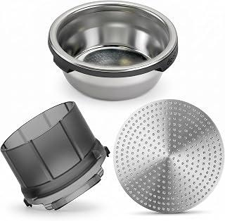 Double Cup Filter Basket,Portafilter Funnel,Espresso Puck Screen Combo Set | 3 Set Compatible with Ninja Luxe Espresso Coffee Machine ES601 ES655 for Coffee Lovers,Premium Stainless Steel