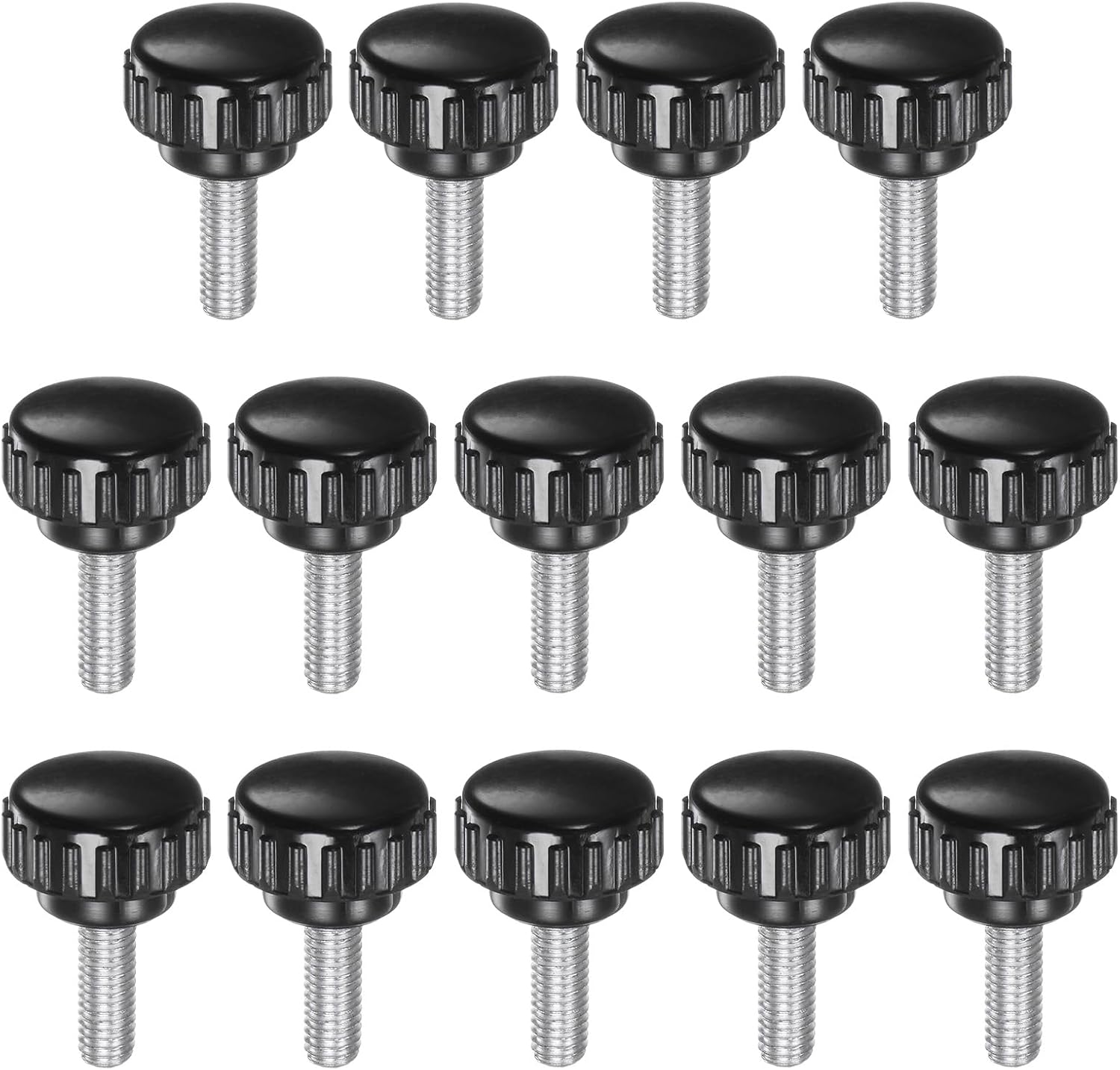 HARFINGTON 14pcs Knurled Knobs M6 x 15mm Male Thread 20mm
