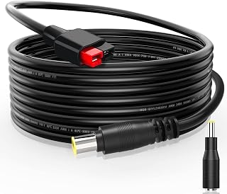 Electop DC 8mm Adapter Extension Cable 10Ft, Compatible with Anderson Connector Port Adapter DC 8mm to 5.5mm Male Plug Power Cord 14AWG Wire for Solar Panels Portable Power Station Solar Generator RV