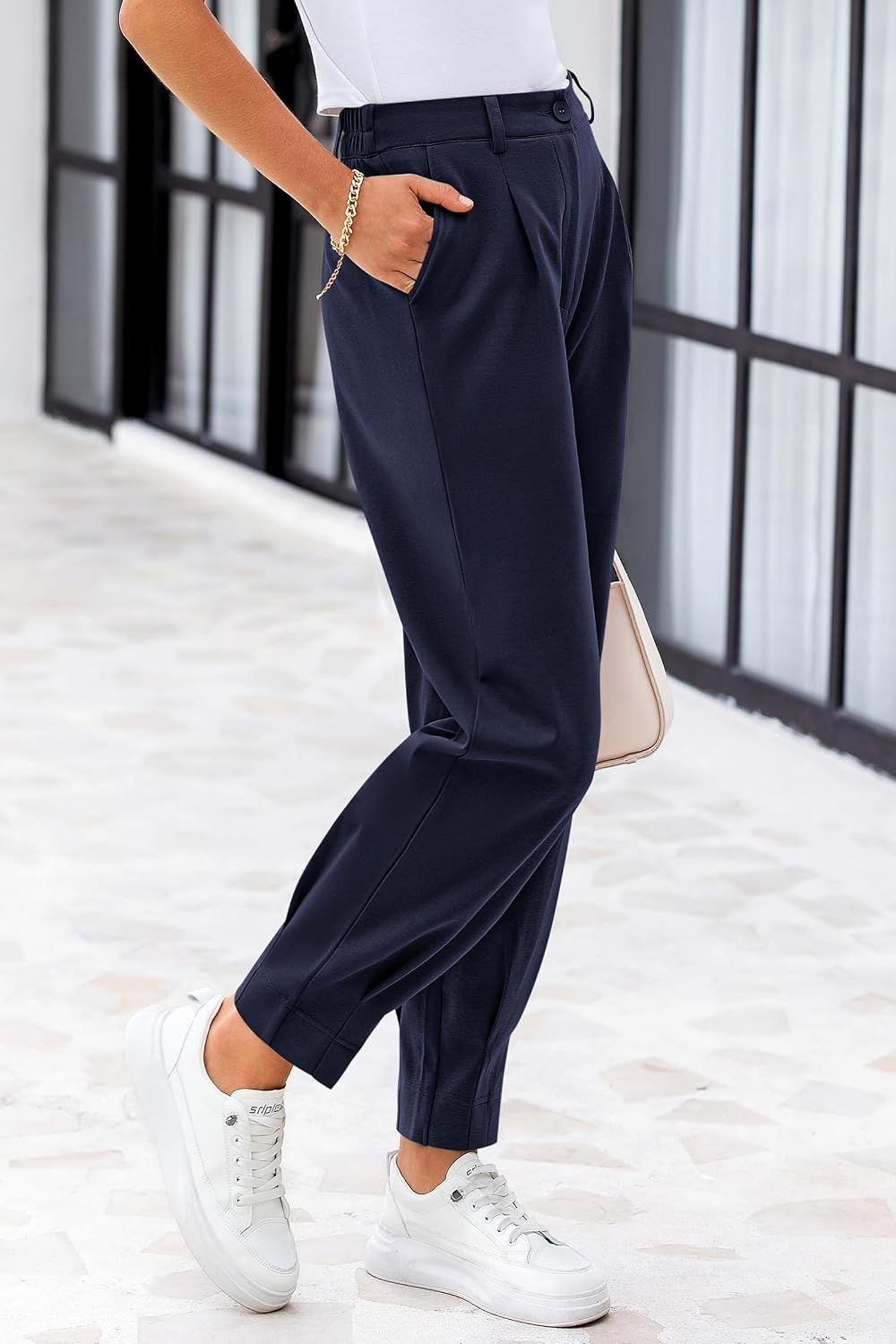 PRETTYGARDEN Womens Dress Pants Business Casual 2026 Trendy High Waisted Ankle Length Dressy Trousers Slacks Work Clothes