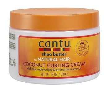 Cantu Shea Butter Coconut Curling Cream for Natural Hair, 12 oz/340g