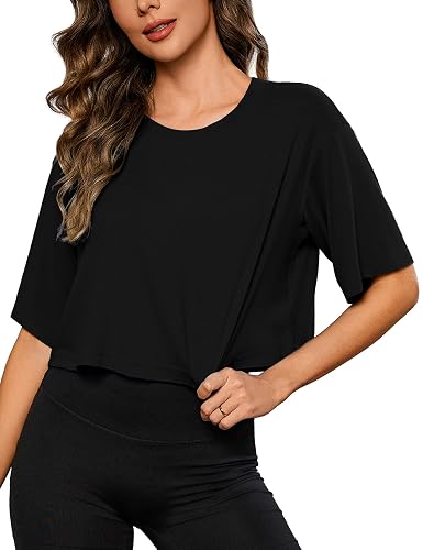 QUENTEEN Womens Boxy Half Sleeve T-Shirt