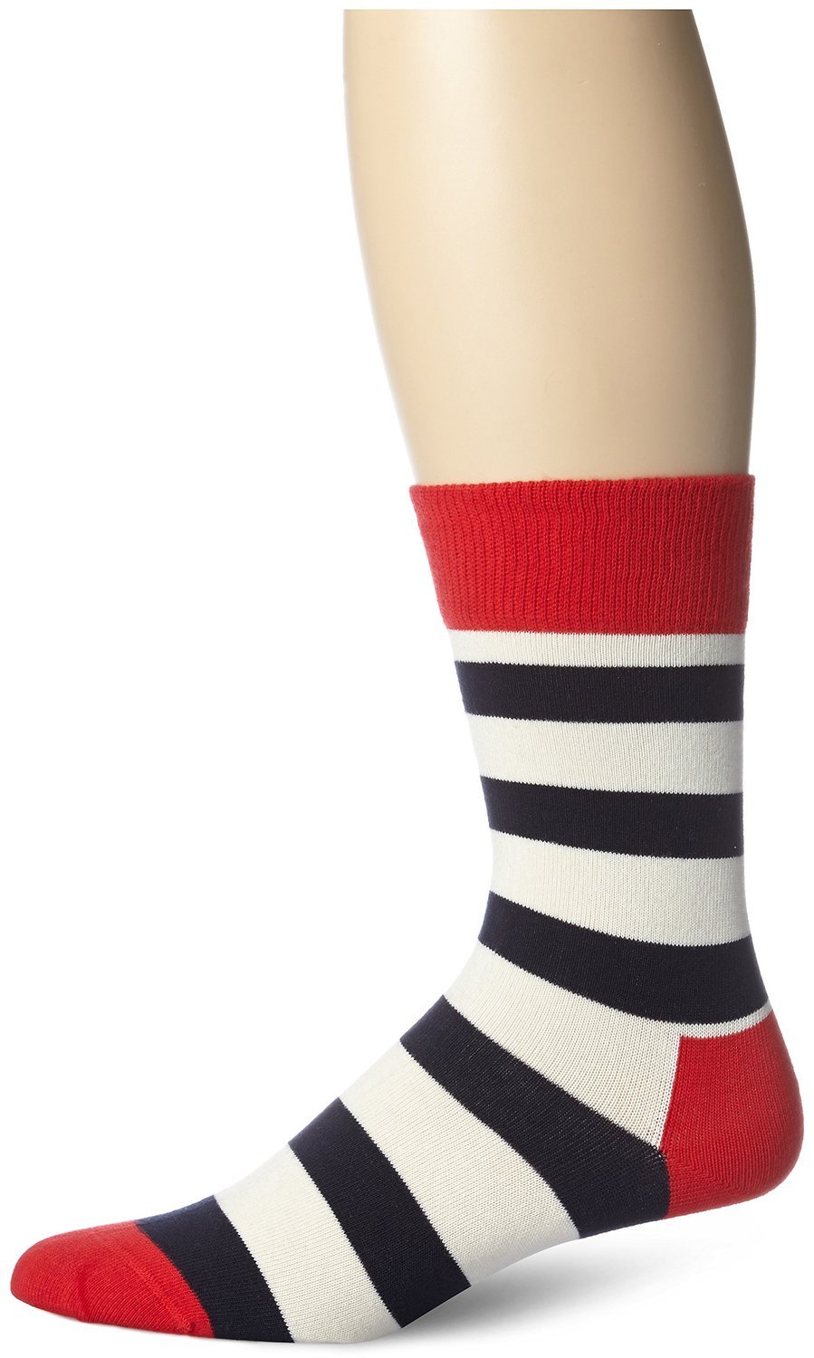 Happy Socks 1Pk Combed Cotton Stripe Crew Sock