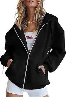 PRETTYGARDEN Women's 2026 Zip Up Y2K Hoodies Casual Long Sleeve Sweatshirts Fall Spring Track Jackets with Pockets OEKO-TEX STANDARD 100