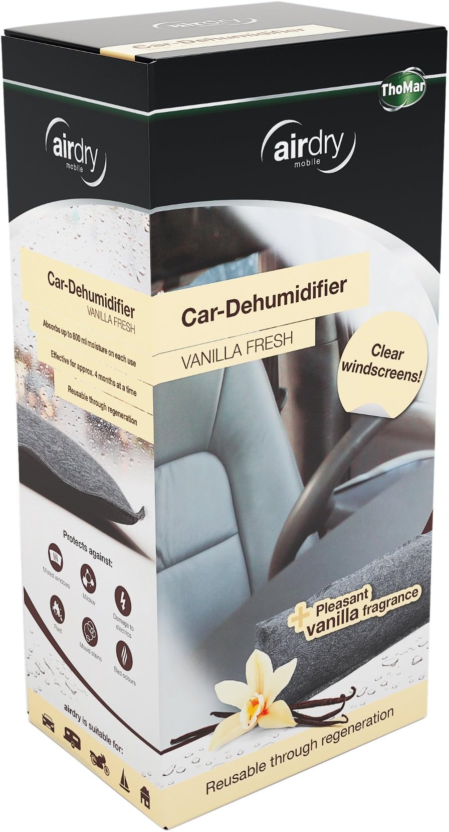 Thomar airdry Car-Dehumidifier Vanilla Fresh , 1 kg, English