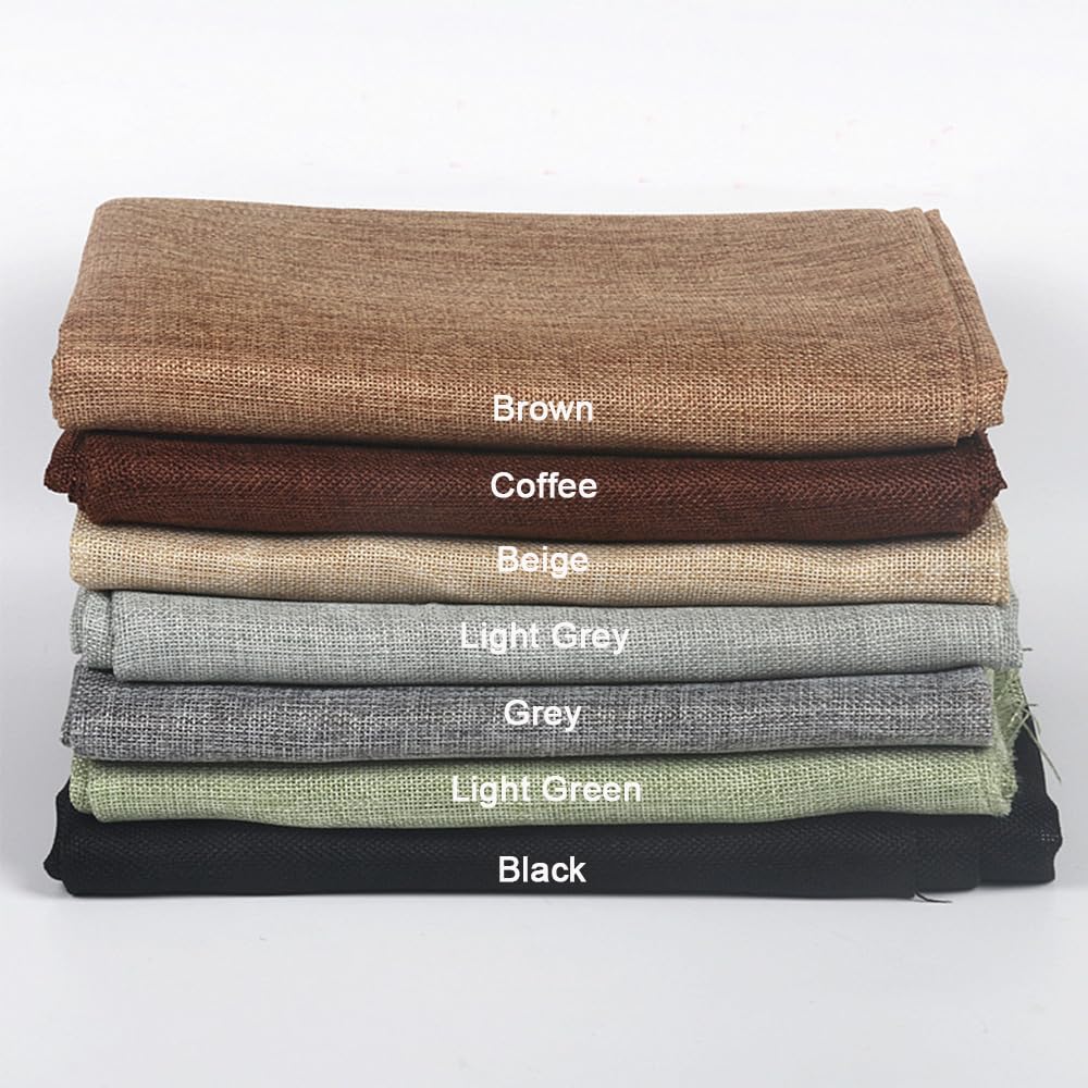 Flushbay Speaker Grill Cloth Linen Single Layer Speaker Fabric Protective Dustproof Mesh Cloth Stereo Fabric Replacement For Home Stage Speakers, Media Cabinet, KTV Box (Brown, 50 * 146cm