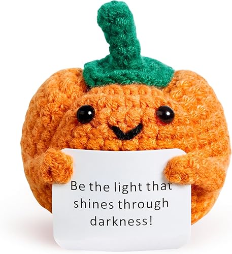DUQGUHO Decoración de calabaza de ganchillo mini calabazas regalos cosas lindas emocional apoyo positivo decoración de Acción de Gracias, regalo 1