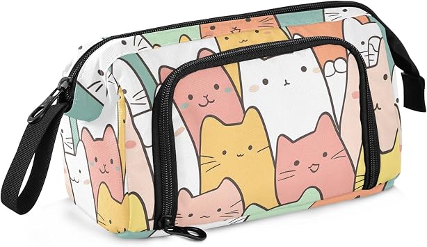 Japanese Cat Large Capacity Pencil Case Pen Bag Zipper Pencil Pouch Big Aesthetic organizer Back to School Supplies