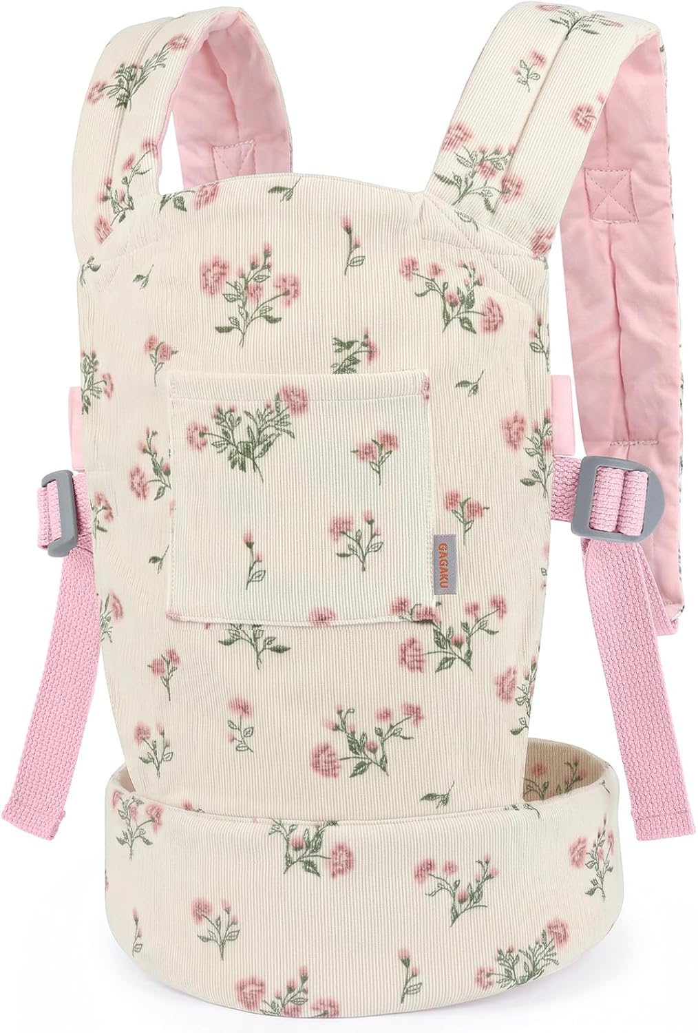 GAGAKU Corduroy Baby Doll Carrier with Adjustable Straps