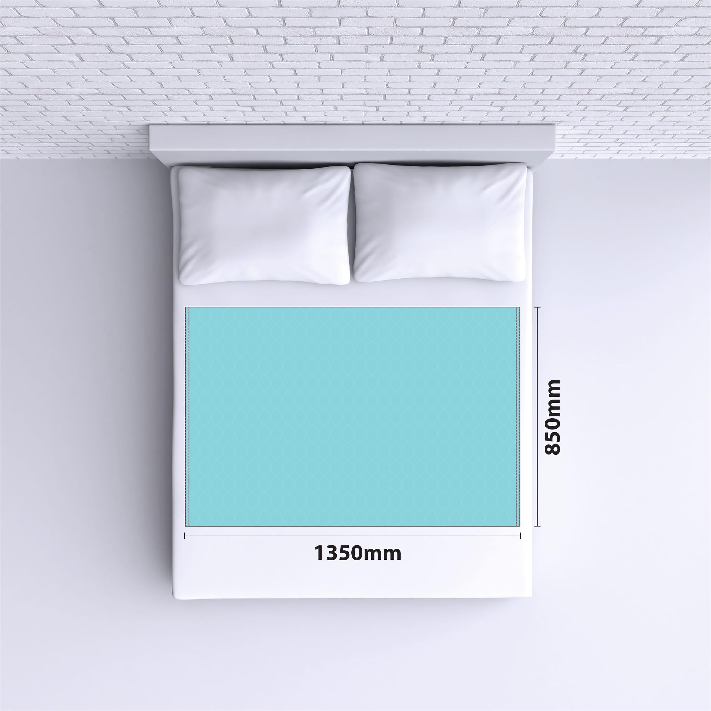 Lot de 2 protège-Matelas lavables Aidapt VM842D pour Incontinence, avec Rabats de Serrage, 1350x850x3mm