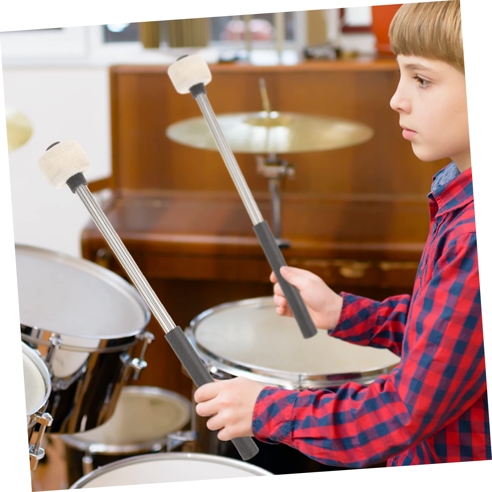TOYANDONA 6stücke Drum Mallets Mit Filzkopf Stabile Schlagzeugstöcke Für Percussion Instrumente Für Anfänger Und Langlebig Und Rutschfest