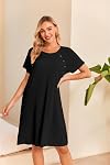 Ekouaer Femmes Soins infirmiers/livraison/Labor/Hôpital Nightdress Maternité à manches courtes Chemise avec bouton S-XXL