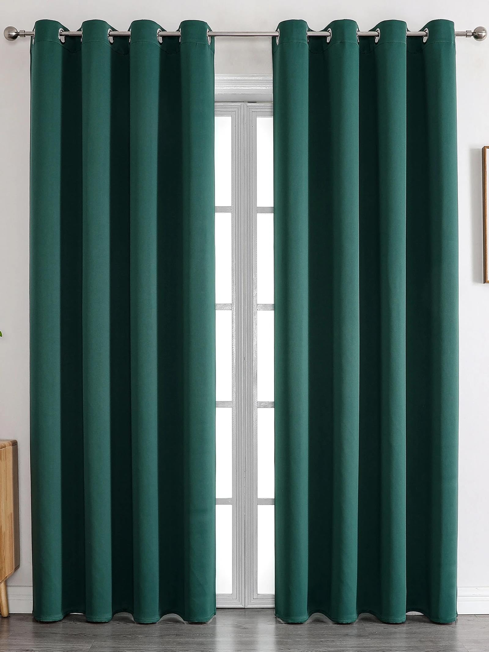 Rideaux occultants en polyester uni isolation thermique salon 200x214cm