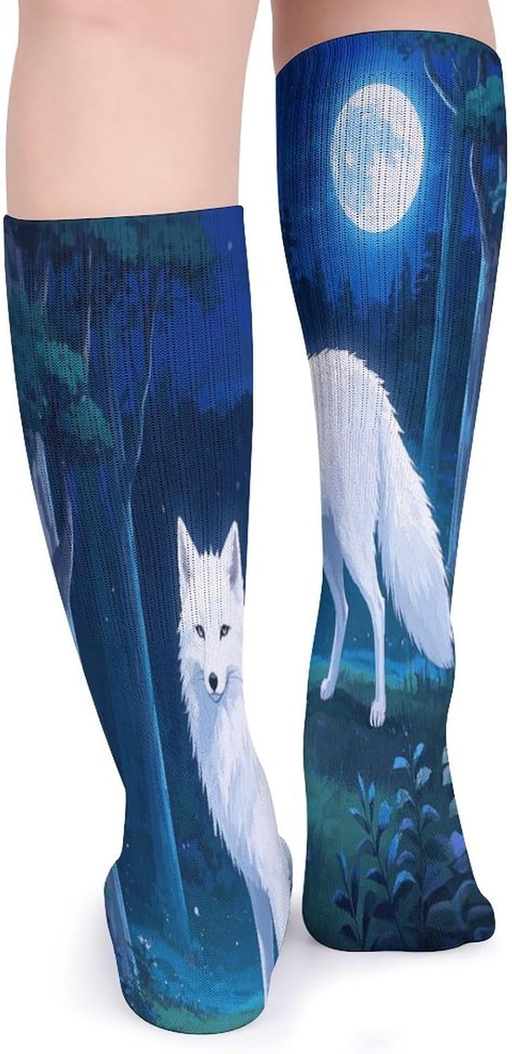 Arctic Fox Crew Socks High Stocking Thermal Socks | Tube Socks-Breathable-Moisture-Soft-wicking for Hospital Pilates Yoga for women men Grippy for office and daily walking