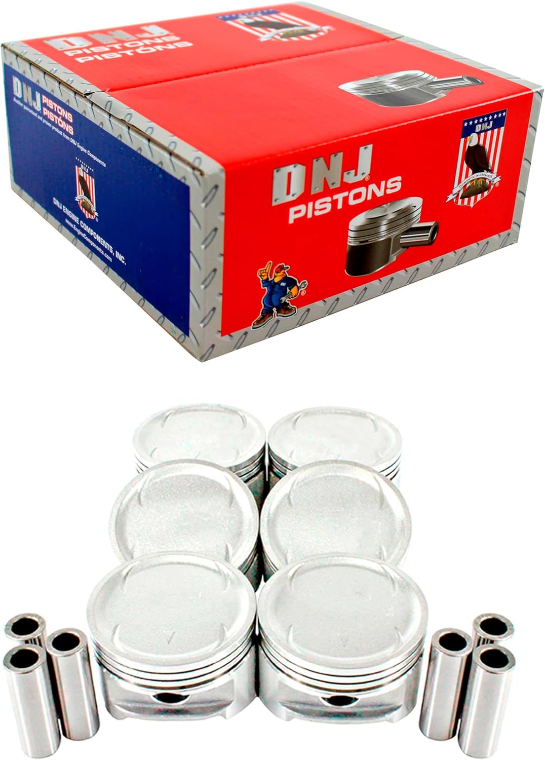DNJ P130 Piston Set Standard for 1995-1998 Mitsubishi Montero Montero Sport 3.0L V6 24V SOHC 2972cc