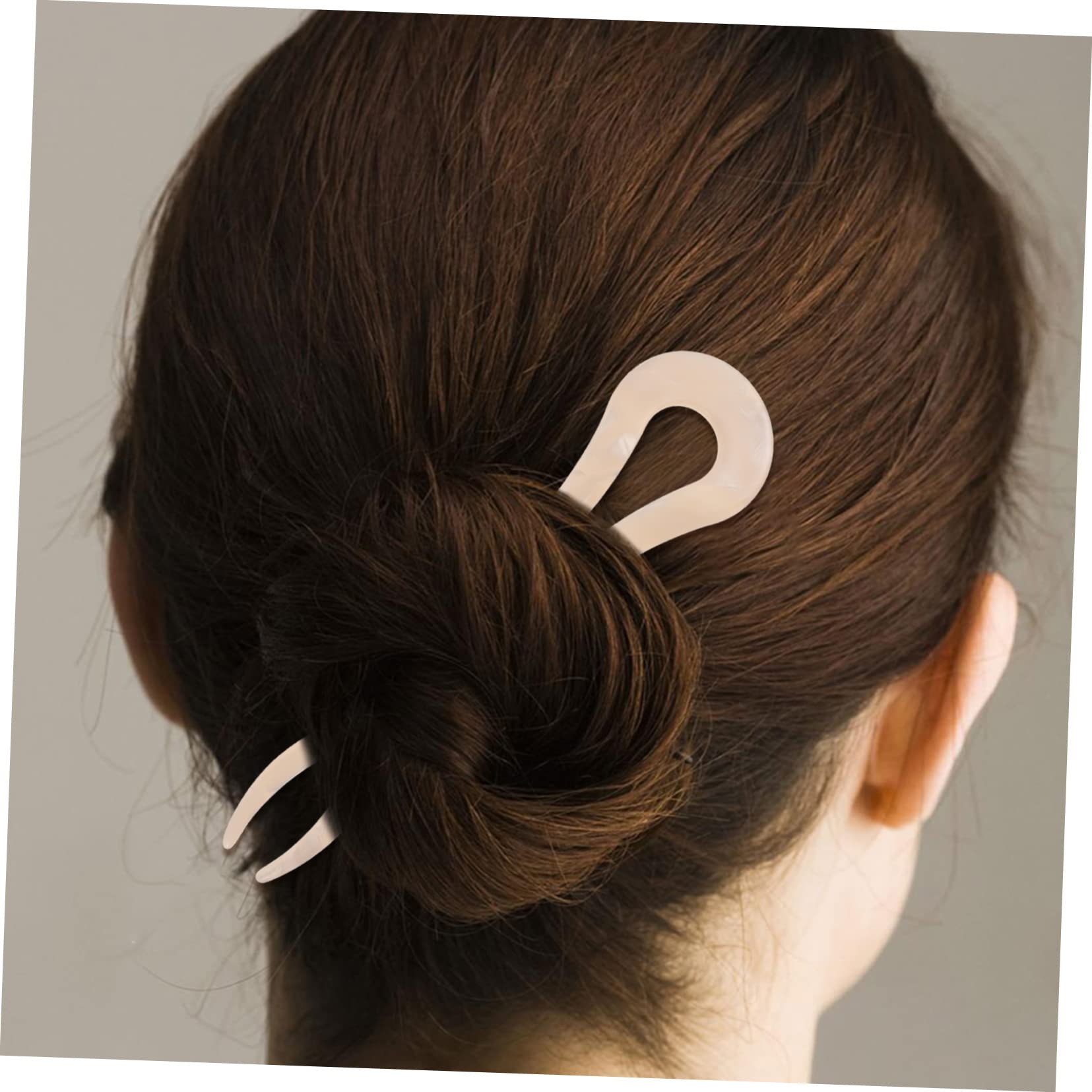 Healeved 10stücke U-förmige Haarnadeln Für Damen Tiefbraun Und Cremeweiß Französische Haarschmuck Für Dutt Und Chignon Stylische Haaraccessoires Für Jeden Anlass Langlebig Und