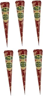 6 x Neeta Mehndi Cones Dark Brown Mehndi All Natural Body Art Organic Temporary Tattoo