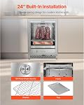 Réfrigérateur de Vieillissement à Sec de 99 lbs pour Steaks, Réfrigérateur de Vieillissement de Viande avec Contrôle Précis de la Température et de l'Humidité, Conception Autonome ou Sous Comptoir, Sel de l'Himalaya Non Inclus