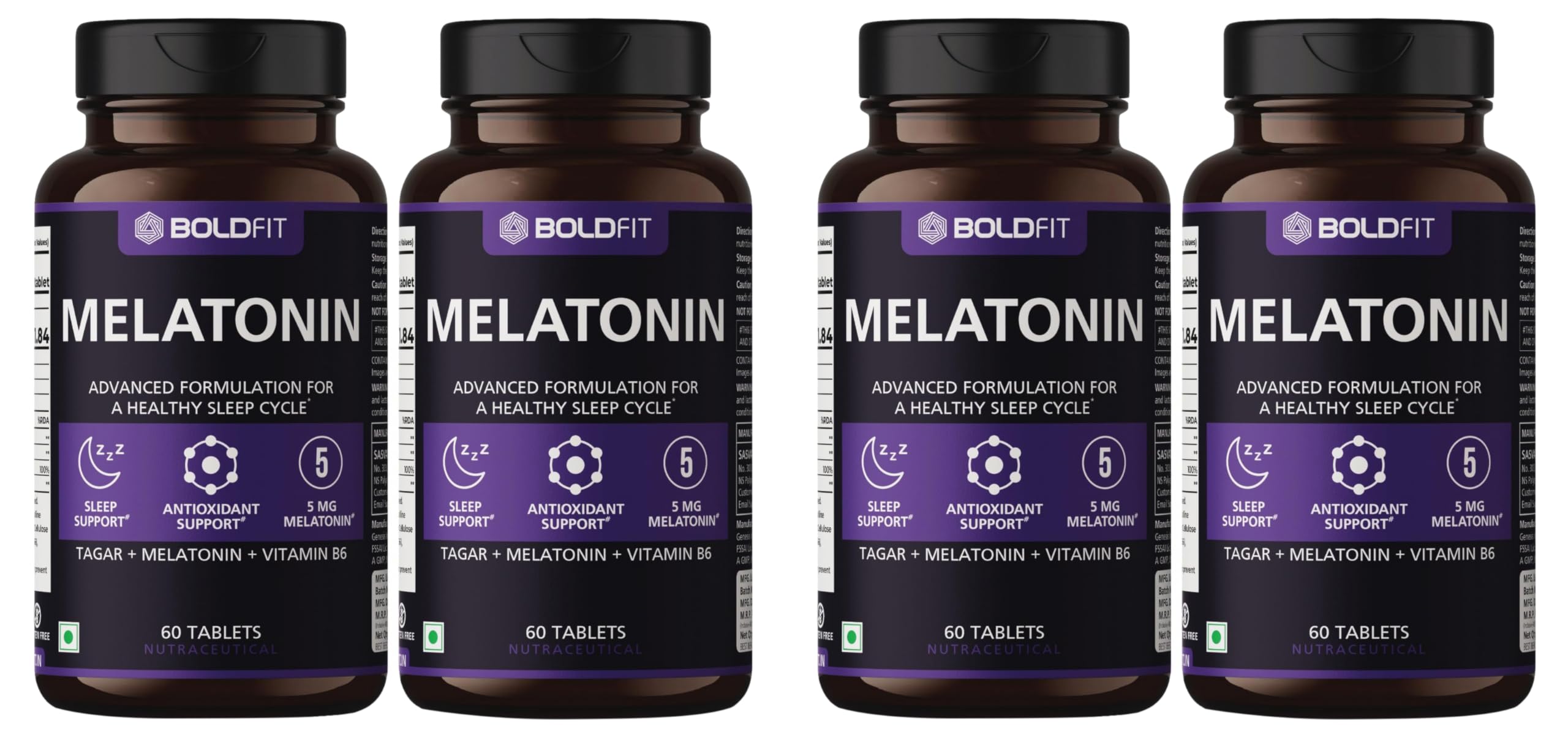 Boldfit Melatonin 5mg Sleeping Pills for Deep Sleep with Tagara 125mg for Men & Women - Sleeping Aid Pills - Melatonin Tablets for Men & Women For Sleep, Immunity & Antioxidant Support - 120 Veg Tab-image-8