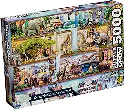 Quebra-Cabeça 5000 Peças - O INCRIVEL REINO ANIMAL - Grow