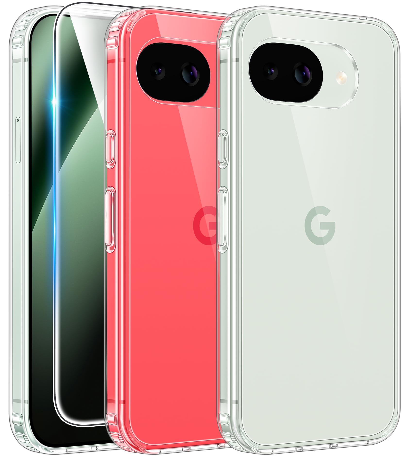 FNTCASE for Google Pixel 10a Case Clear with Screen Protector