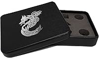 Vista 5 de Leather Lite - Estuche de almacenamiento y exhibición de dados, perfecto para dados de plástico, metal, piedra o madera (dragón verde)