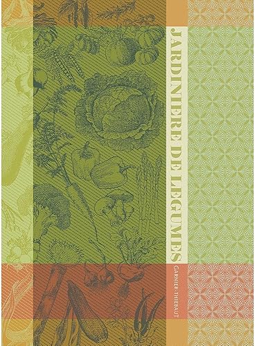 Garnier Thiebaut Jardiniere Vert - Toalla de cocina francesa de 22 x 30 pulgadas, algodón, jacquard