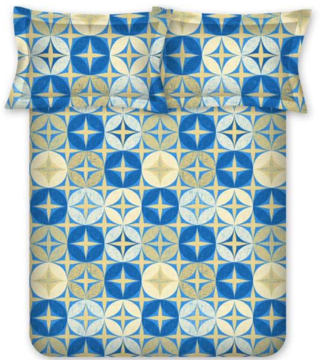 Bombay Dyeing Double Bedsheet 104 Thrad Count 100 Cotton with 2