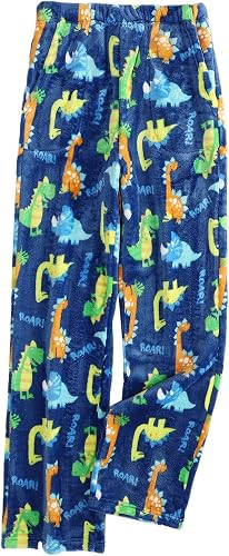 Fuzzy Pjs for Women Lightweight Wide Leg Elastic Waist Fleece Pj Pants