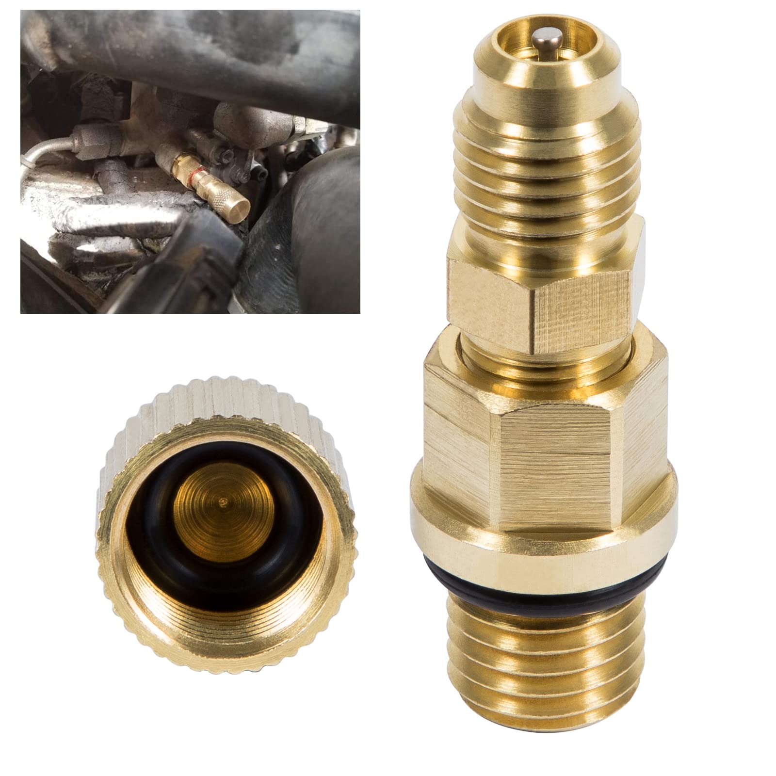 CASTNOO6.0L Powerstroke Fuel Pressure Test Connector is Suitable for 2003-2010 Ford Diesel Engine