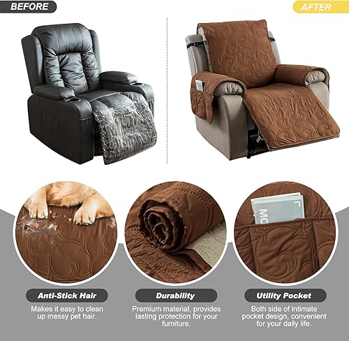 Vista 71 de Funda para silla reclinable 100% impermeable, fundas de silla reclinable para silla reclinable, funda de tela antideslizante para sala de estar