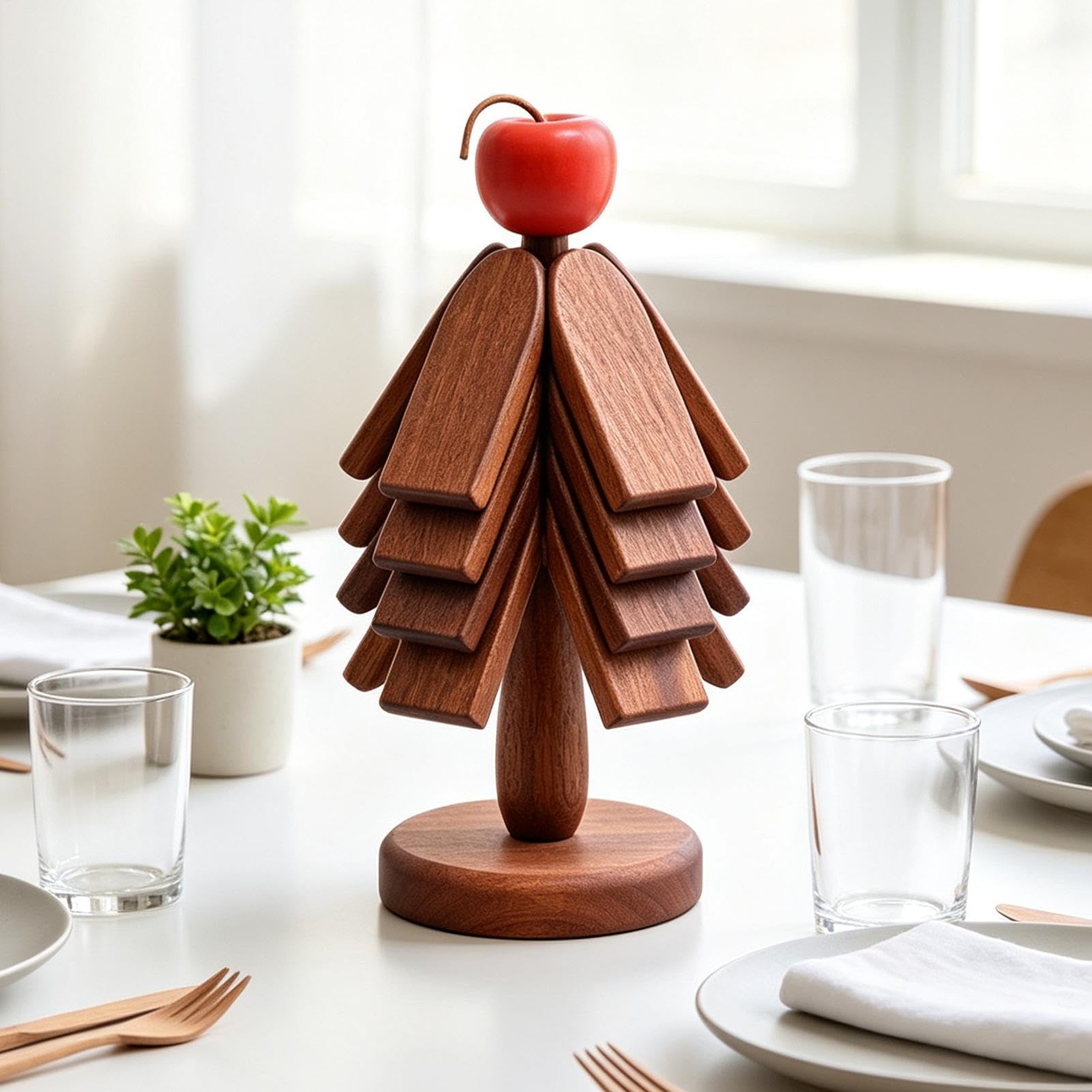 Décoration de table rustique pliable – Dessous de verre résistant à la