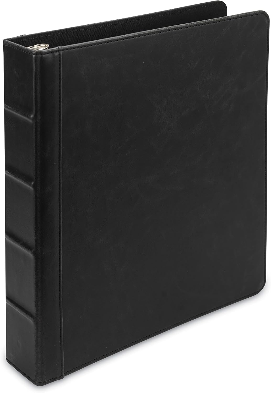 Samsill Vintage Hardback 3 Ring Leather Black Binder