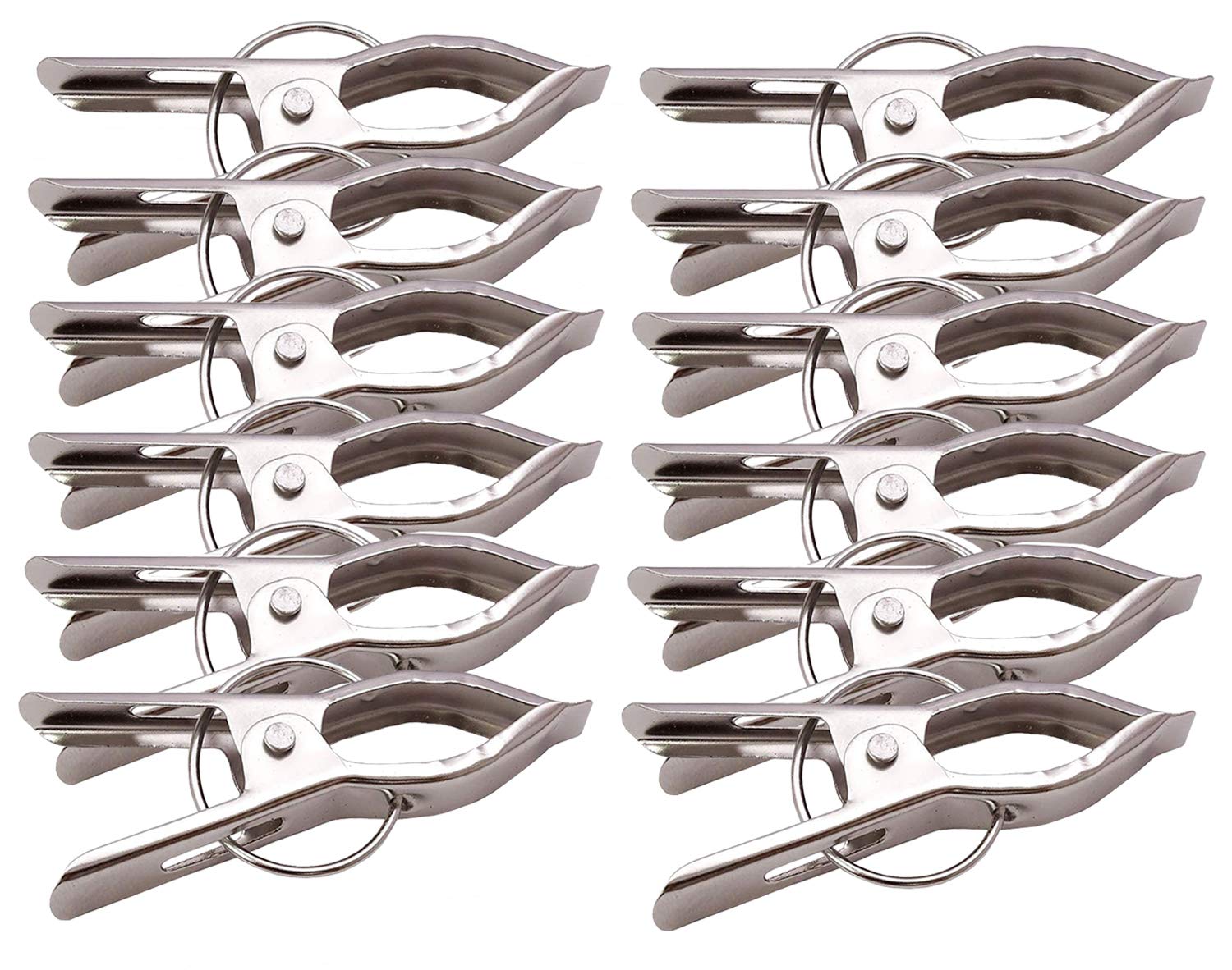 Kuber Industries 12 Piece Steel Cloth Drying Clip, Silver (CTKTC0342)-image-21