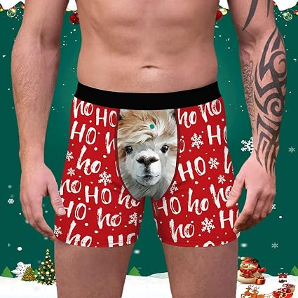 Caleçon De Noël Humoristique Pour Homme - Impression 3D Drôle, Microfibre Douce - Idée Cadeau Rigolote