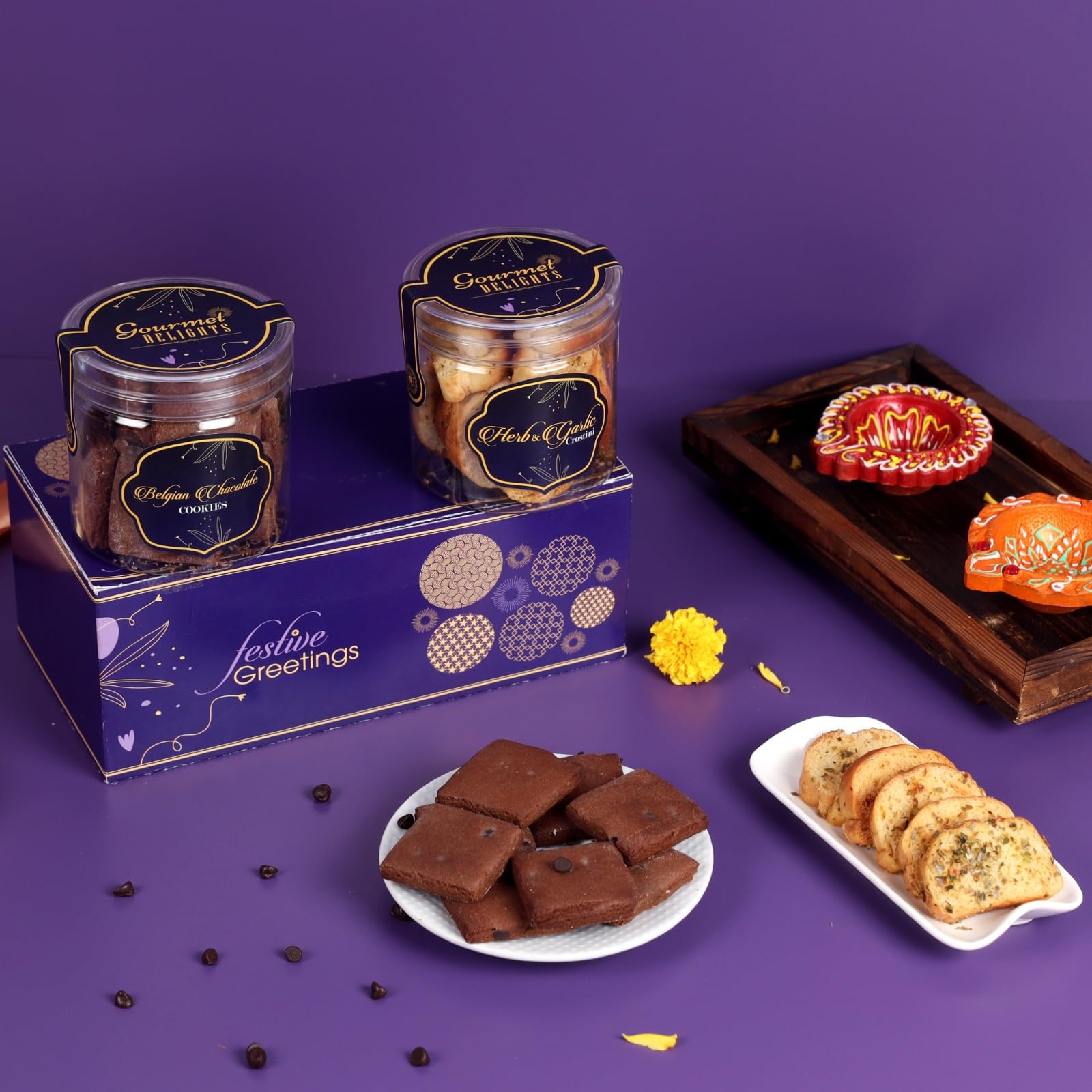 Chocolate Society Premium Belgian Chocolate Cookies and Herb & Garlic Crostini Gift Hamper| Corporate Gift I Dry-Fruits, Healthy Snacks, Premium Gift Hamper I Gourmet Gift I Birthday Anniversary Gift I Premium Gift Box I Diwali Gift Hamper I Diwali G (B0CJFDGZY1) Amazon Price History, Amazon Price Tracker
