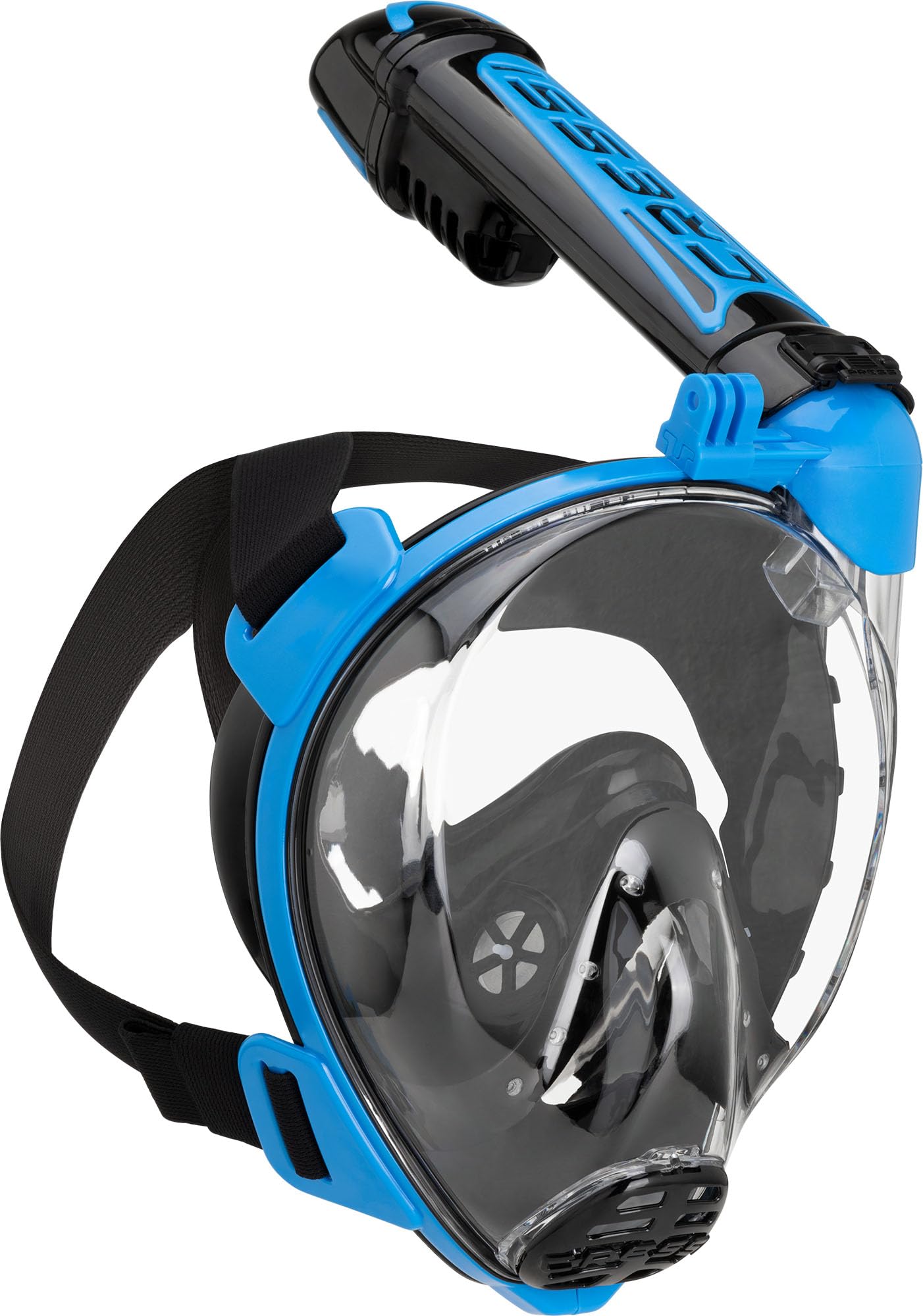 CRESSI Duke Action Full Face Mask Masque Intégral CO2 Safe Grande Vision Snorkeling No Fog avec Tuba Dry Support pour Caméra d’Action