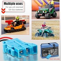 Exogio Kábelköteg Csatlakozó 12V Peg-Perego Járművekhez - 12AWG Vezeték Biztosítékkal, Akkumulátor Adapter Gyerekjárművekhez, Kék 6